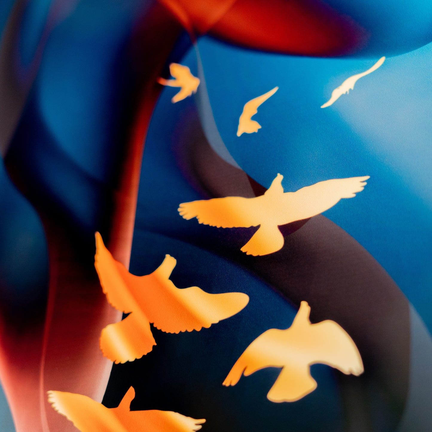 Fishes & Butterfly Blue Black frame Set of 3 Frames