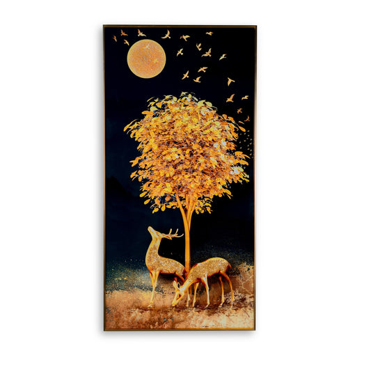 Deer Moon Tree with Crystal