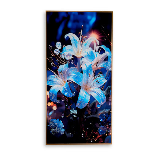 Blue Flower With Crystal