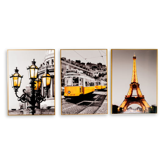 Paris Effiel Tram set of 3 Frames