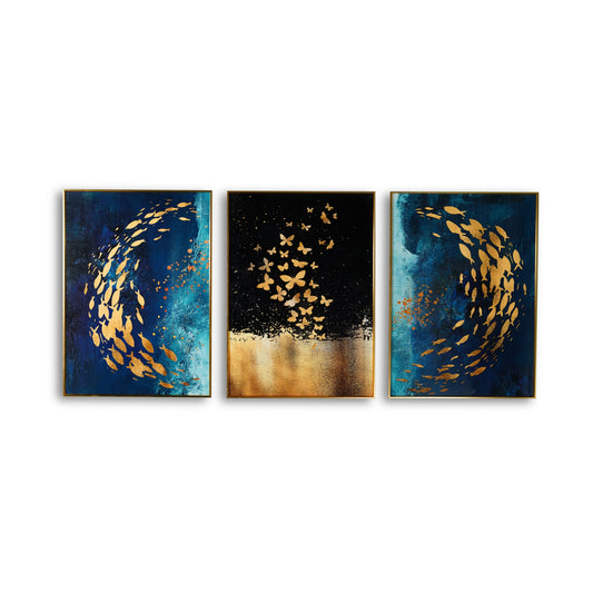 Butterly and Fishes Set of 3 Frames
