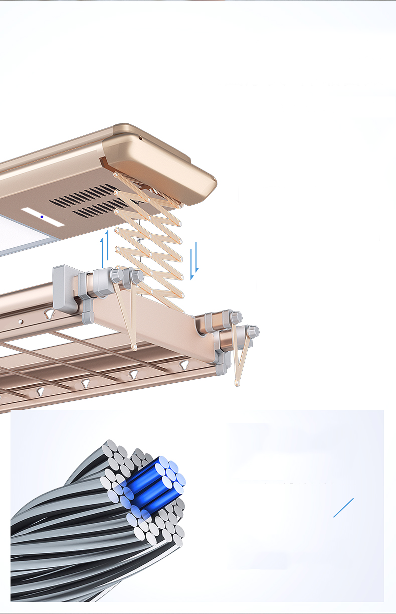 Sky Ventures Intelligent Electric Cloth Dryer Voice Operated Multi Functional With Fan(5 yr Motor Warranty)