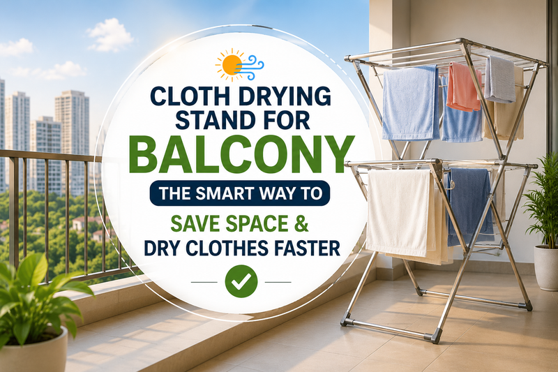 Cloth Drying Stand for Balcony: The Smart Way to Save Space & Dry Clothes Faster ✔