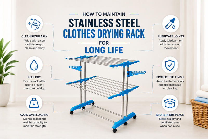 How to Maintain a Stainless Steel Clothes Drying Rack for Long Life
