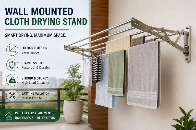 Best Wall Mounted Cloth Drying Stand for Modern Homes in India