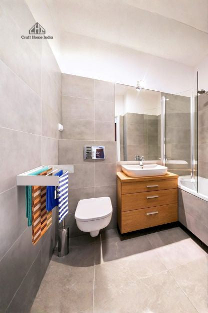 Sky Ventures Foldwell Metal Rust Free Clothes Drying Rack - Wall Mounting | Folding Collapsible Space Saver Cloth Drying Stand for Drying