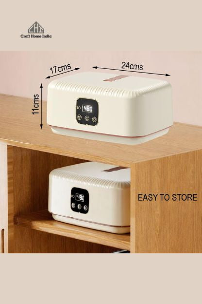 Thermodry Smart Portable Clothes Dryer, Rapid Heating, Foldable Electric Heater with Timer, Energy-Efficient Travel-Friendly Design for Apartments, Travel, Dorms & Small Spaces (600W)