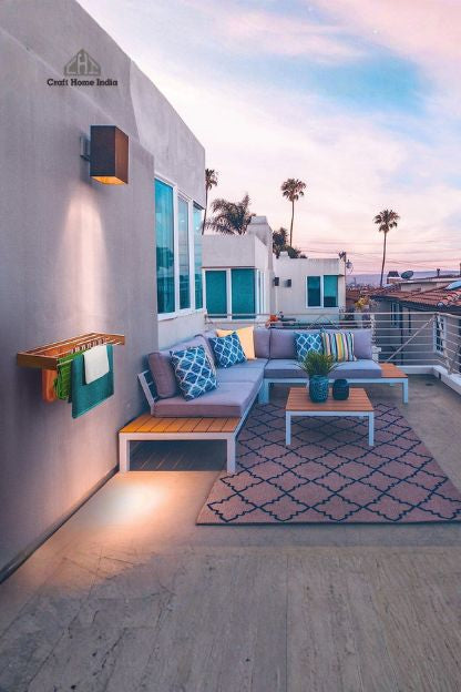 Sky Ventures Foldwell Metal Rust Free Clothes Drying Rack - Wall Mounting | Folding Collapsible Space Saver Cloth Drying Stand for Drying