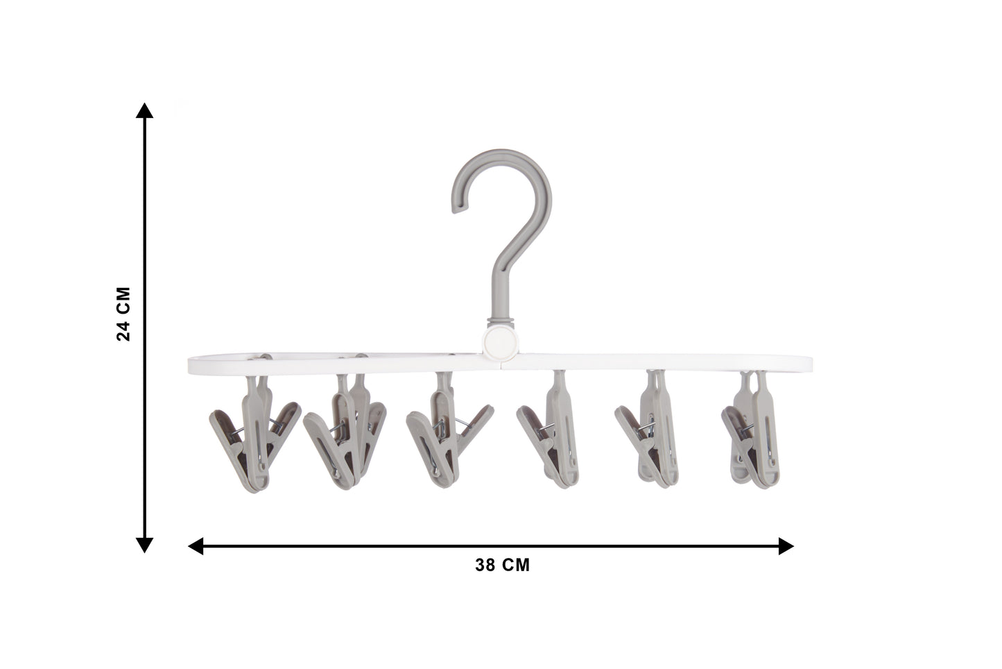 Cloth Drying 12 Clips,360 Degree Portable and Foldable Clips, Baby Clothes Hanger, Clothes Drying Stand,Indoor Clothes Space Saving Hanger, Travel Safe