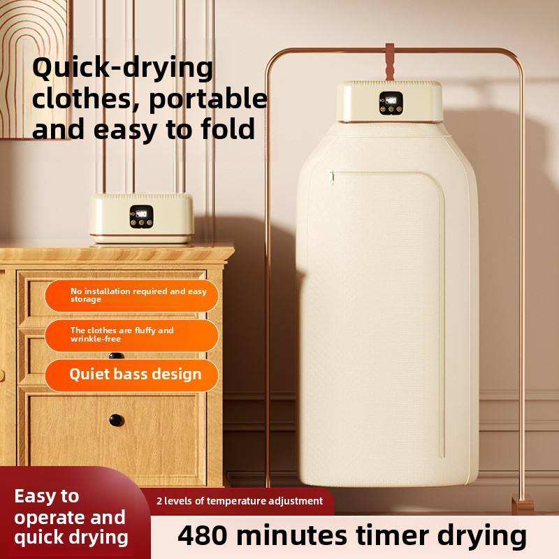 Sky Ventures Thermodry Smart Portable Clothes Dryer, Rapid Heating, Foldable Electric Heater with Timer, Energy-Efficient Travel-Friendly Design for Apartments, Travel, Dorms & Small Spaces (600W)