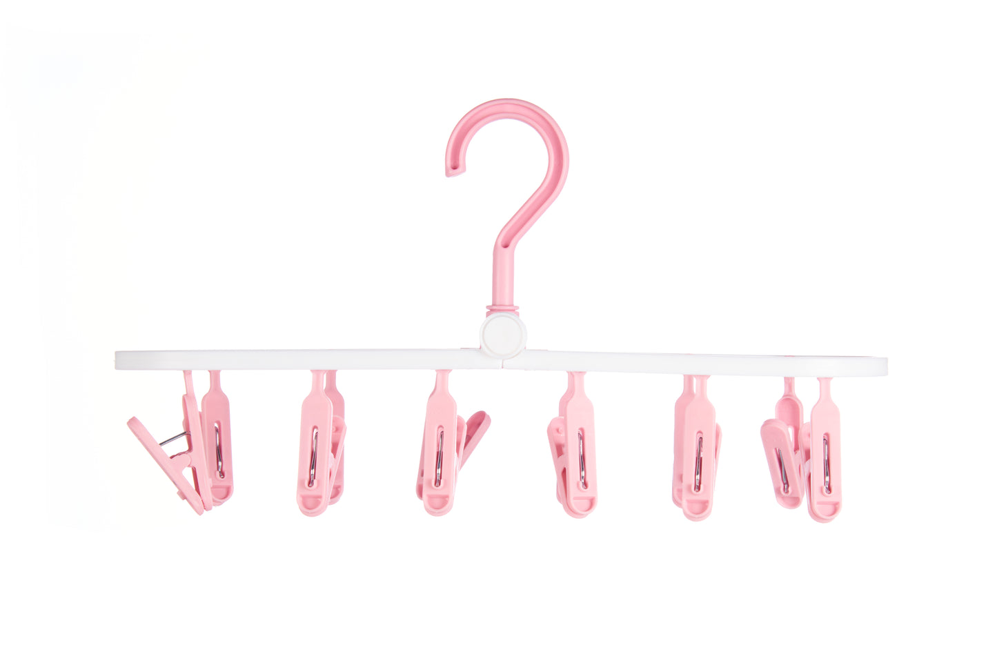 Cloth Drying 12 Clips,360 Degree Portable and Foldable Clips, Baby Clothes Hanger, Clothes Drying Stand,Indoor Clothes Space Saving Hanger, Travel Safe
