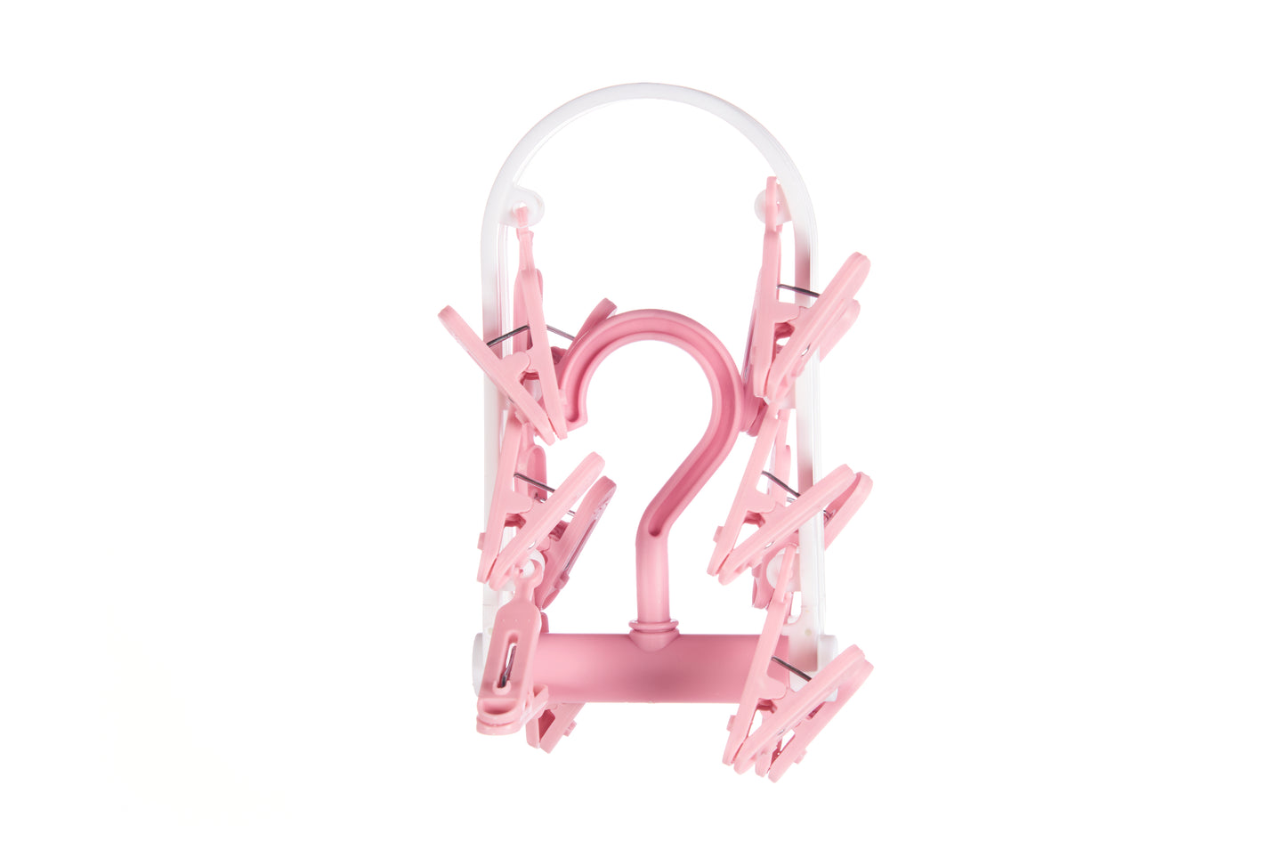 Cloth Drying 12 Clips,360 Degree Portable and Foldable Clips, Baby Clothes Hanger, Clothes Drying Stand,Indoor Clothes Space Saving Hanger, Travel Safe