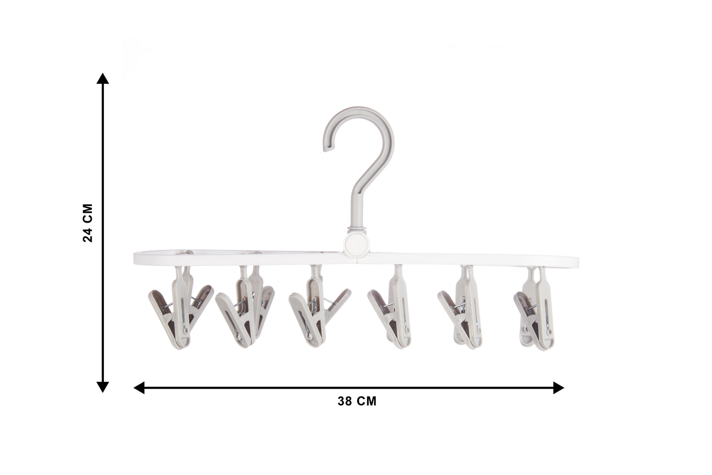 Cloth Drying 12 Clips,360 Degree Portable and Foldable Clips, Baby Clothes Hanger, Clothes Drying Stand,Indoor Clothes Space Saving Hanger, Travel Safe