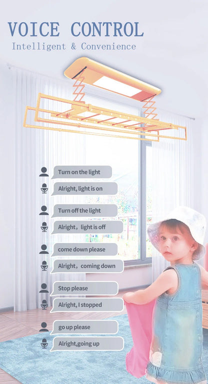 Intelligent Cloth Dryer Remote & Voice Operated (Horizontal Lines)