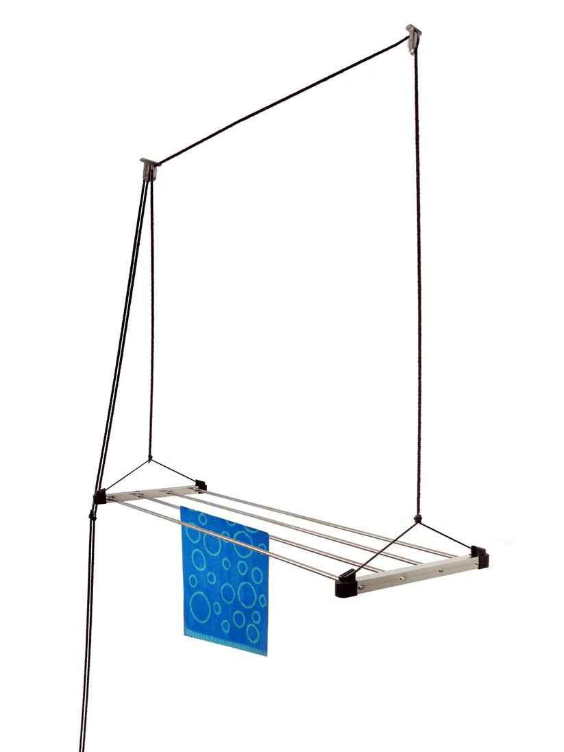 Heavy Duty Stainless Steel Economy Model with UV Protected Nylon Rope Ceiling Cloth Dryer | Cloth Drying Stand for Balcony | Clothes Stand for