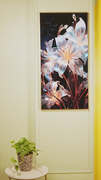 White Flower With Crystal