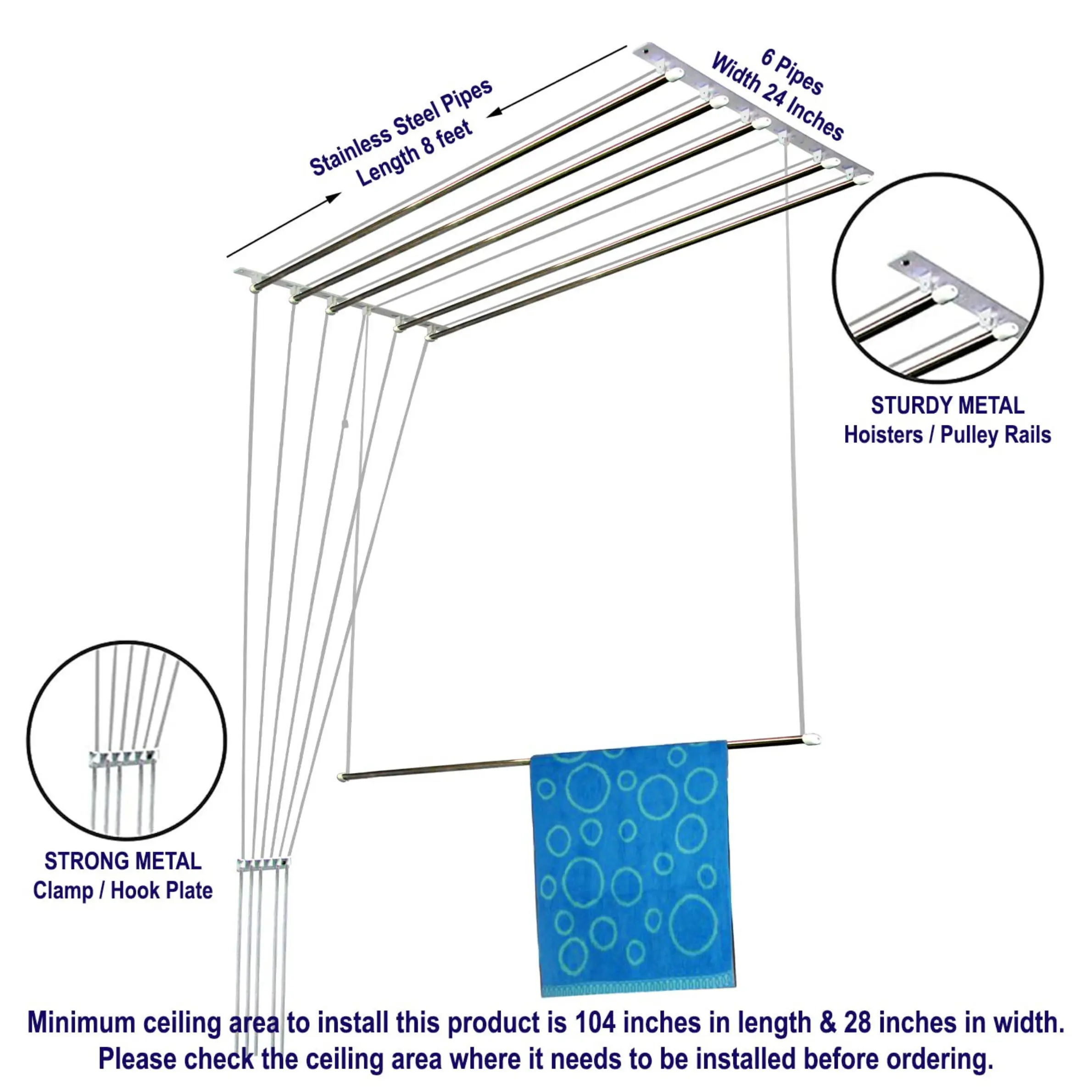 Luxury Ceiling Mounted Cloth Dryer - Image 2