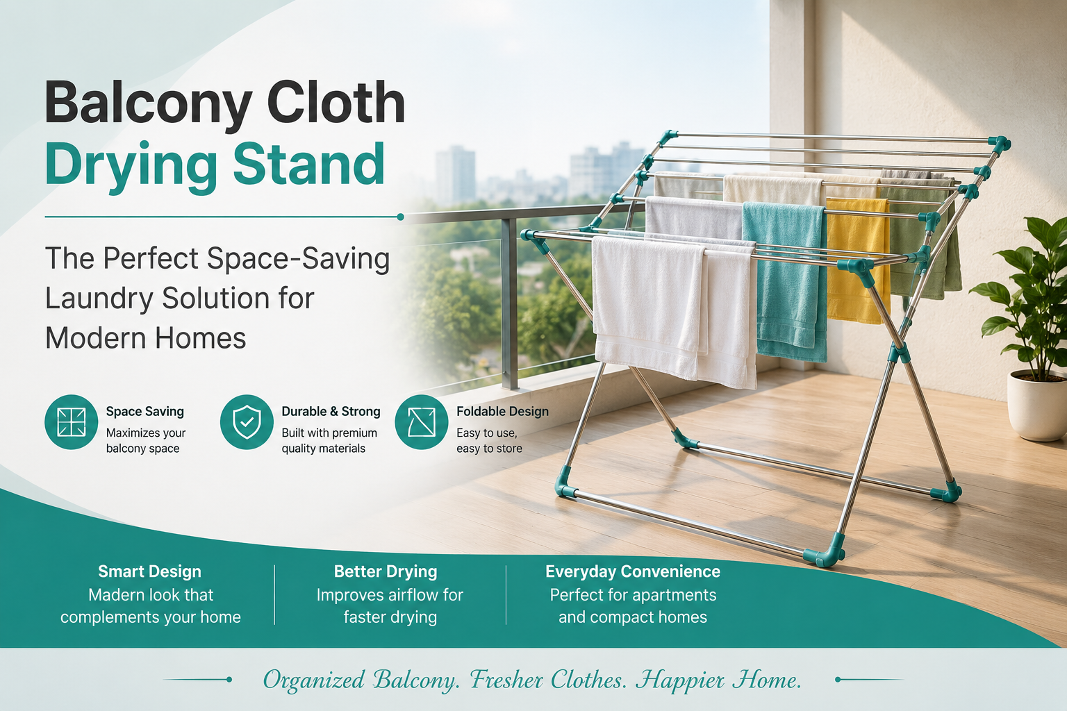 Balcony Cloth Drying Stand: The Perfect Space-Saving Laundry Solution for Modern Homes