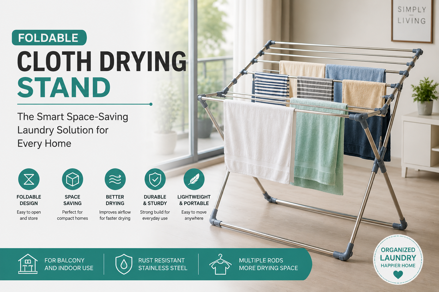 Foldable Cloth Drying Stand: The Smart Space-Saving Laundry Solution for Every Home