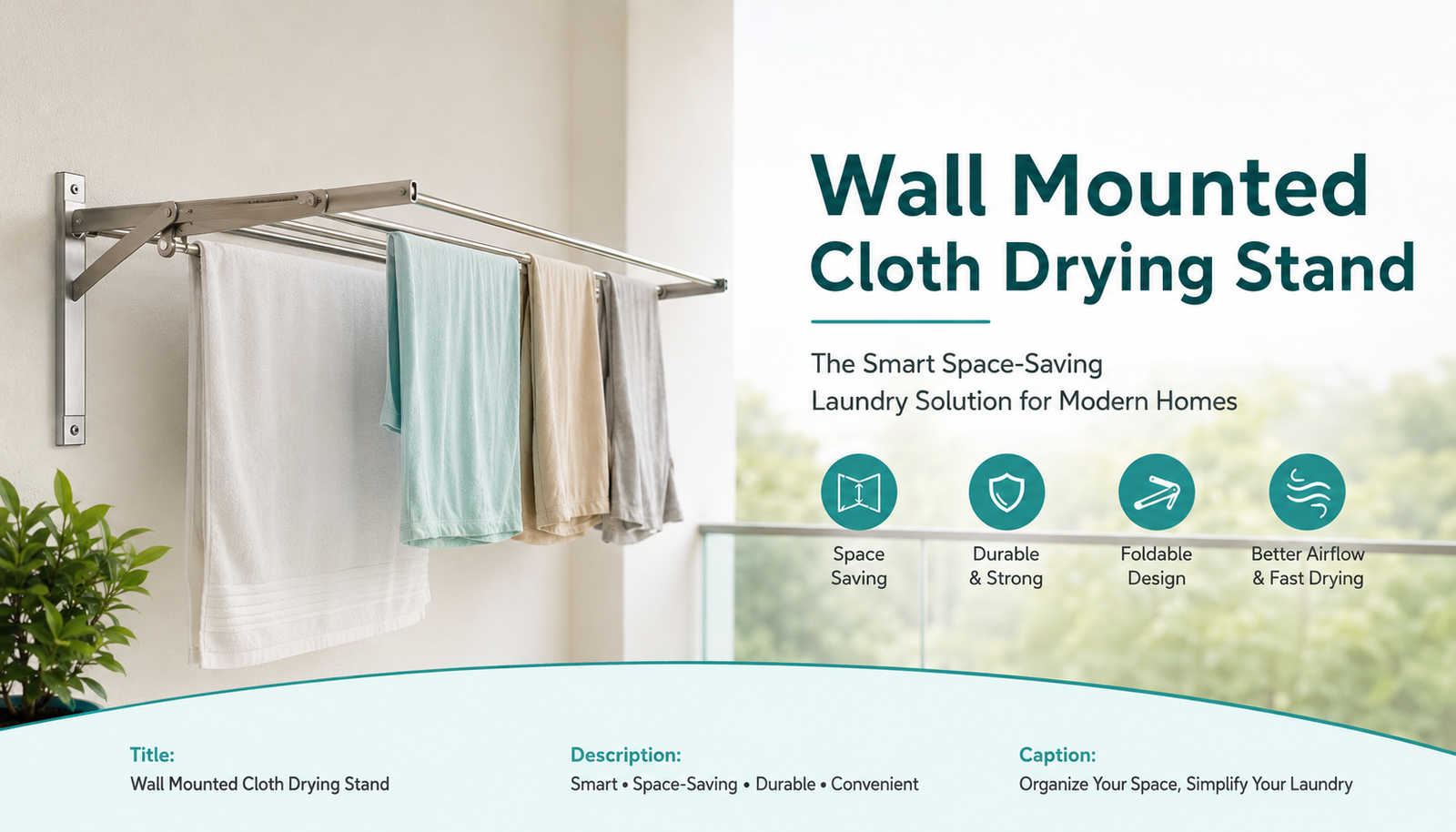 Wall Mounted Cloth Drying Stand: The Smart Space-Saving Laundry Solution for Modern Homes