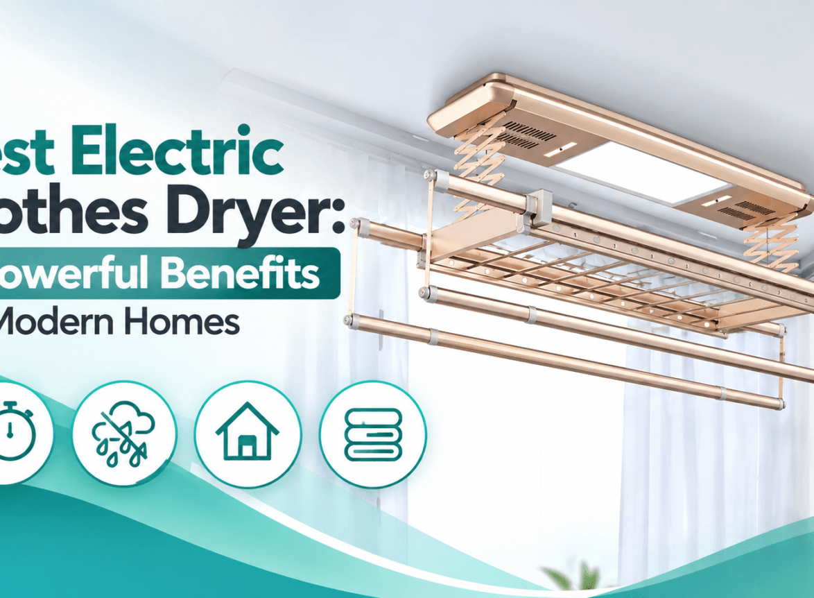 Best electric clothes dryer with ceiling-mounted drying system for modern homes
