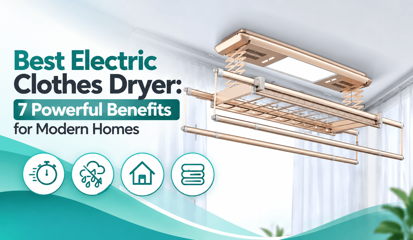 Best electric clothes dryer with ceiling-mounted drying system for modern homes