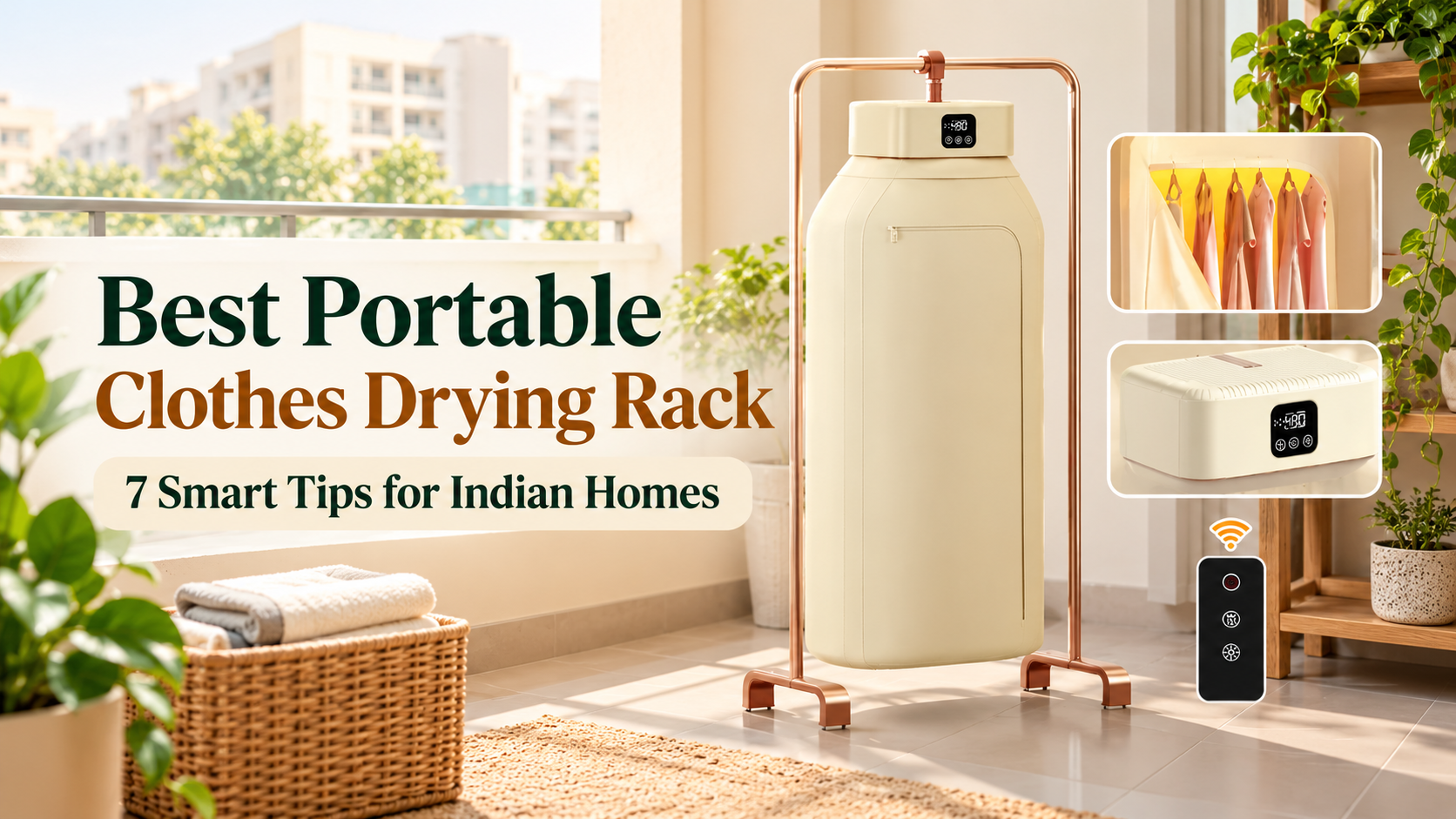 Best portable clothes drying rack for Indian homes with modern design