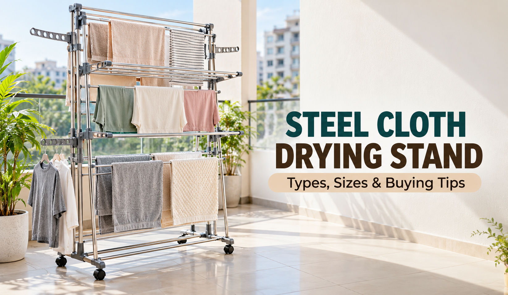 Steel Cloth Drying Stand